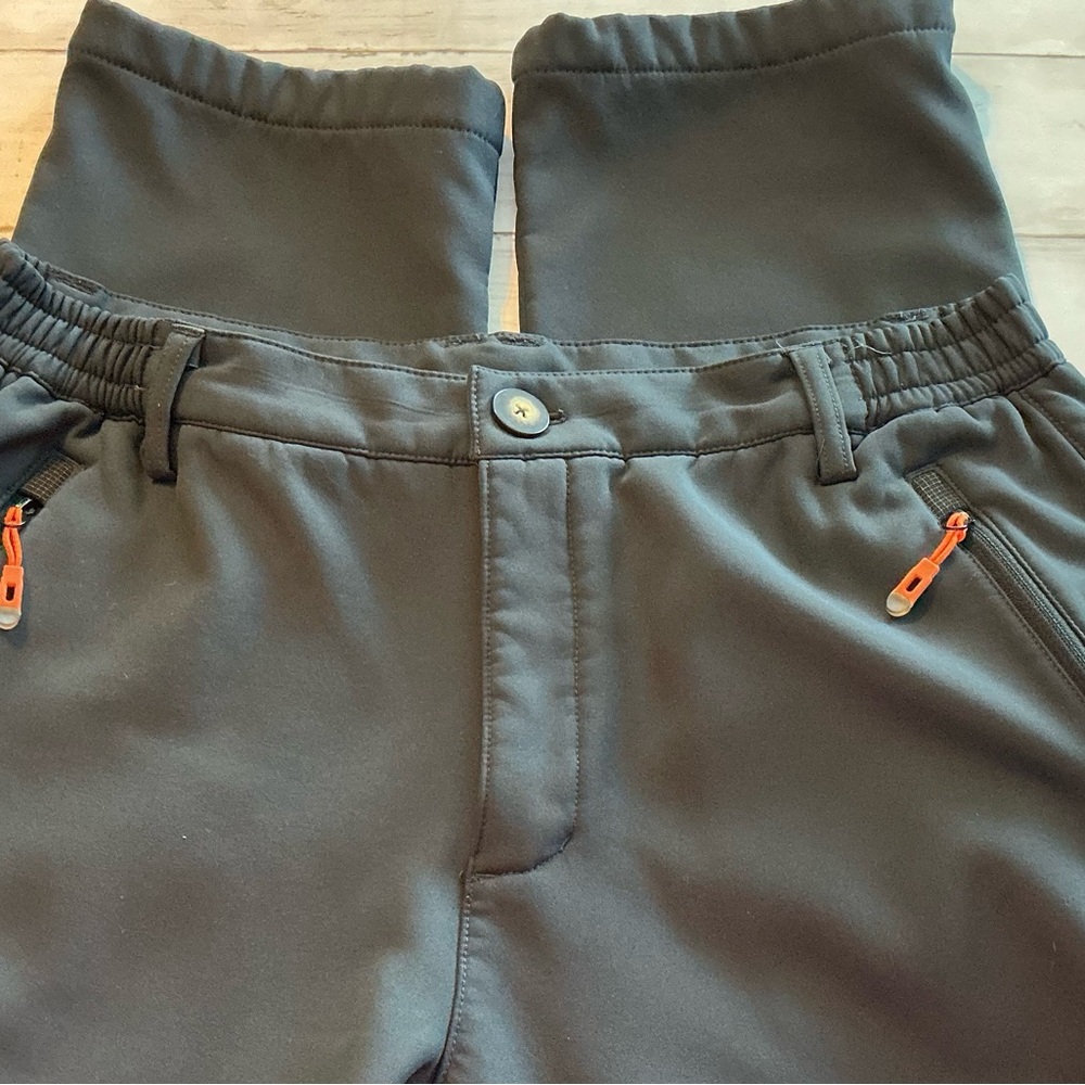 Women's Charcoal Joggers with Orange Accents